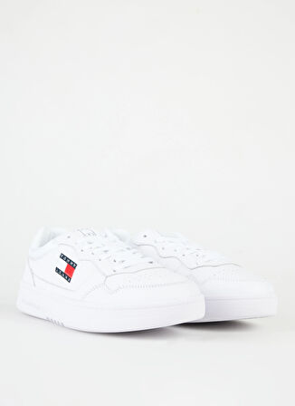 Tommy Hilfiger Beyaz Erkek Sneaker (NEW)TJM CUPSOLE LEATHER ESS