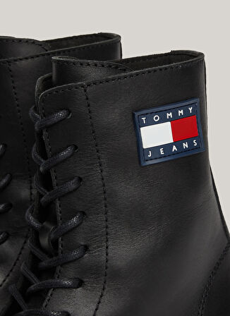 Tommy Hilfiger Deri Siyah Erkek Bot TJM LACE UP MID BOOT SMOOTH