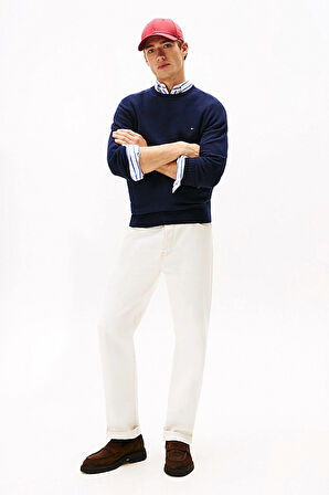 Erkek Regular Fit Kuzu Yünü Bisiklet Yaka Kazak - Lacivert | XL