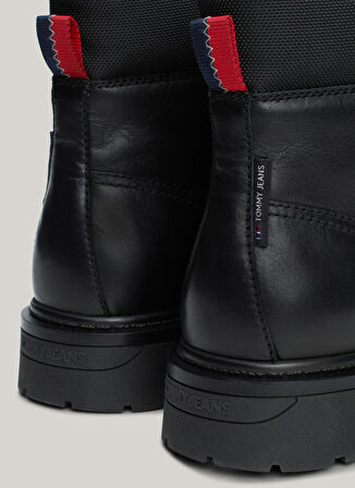 Tommy Hilfiger Deri Siyah Erkek Bot TJM LACE UP BOOT