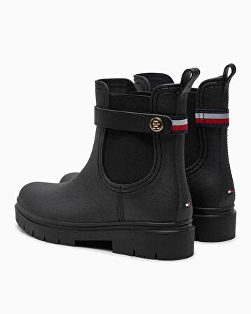 Tommy Hilfiger Stud Rubberised Nautical Rainboot