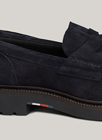 Tommy Hilfiger Süet Lacivert Erkek Loafer HILFIGER COMFORT LWT SDE LOAFER