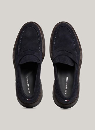 Tommy Hilfiger Süet Lacivert Erkek Loafer HILFIGER COMFORT LWT SDE LOAFER