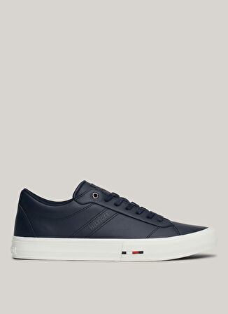 Tommy Hilfiger Lacivert Erkek Sneaker TH HI VULC STREET RWB LTH LOW