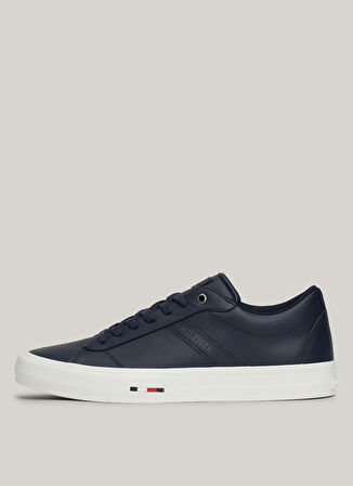 Tommy Hilfiger Lacivert Erkek Sneaker TH HI VULC STREET RWB LTH LOW