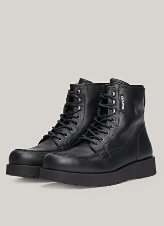 Tommy Hilfiger Deri Siyah Erkek Bot TH AMERICAN PREM CHECK LTH BOOT