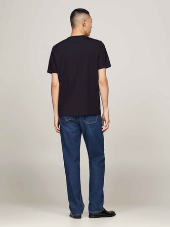 TOMMY HILFIGER Erkek Marka Logolu Günlük Kullanıma Uygun Lacivert T-Shirt MW0MW37313 DW5