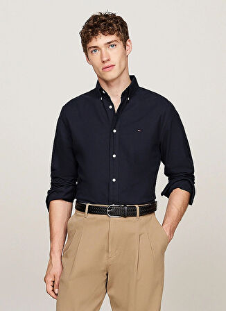 Tommy Hilfiger Normal Gömlek Yaka Mavi Erkek Gömlek MW0MW37354DW5