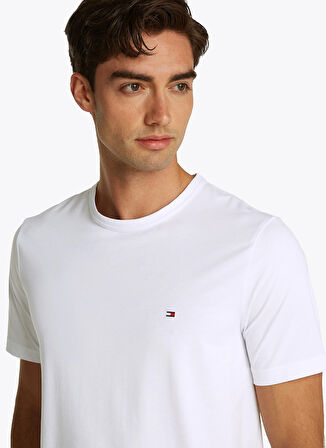Tommy Hilfiger Beyaz Erkek T-Shirt MW0MW37313YBR