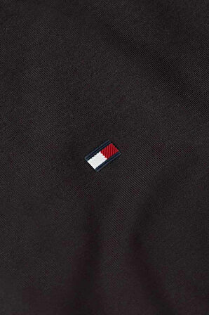 Erkek Tam Kalıp Bisiklet Yaka Teknik Kumaş T-Shirt - Siyah | XL