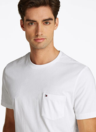 Tommy Hilfiger Beyaz Erkek T-Shirt MW0MW37283YBR