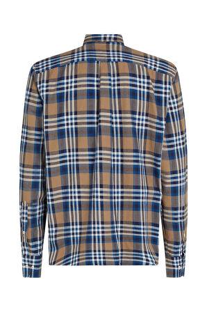 Erkek Kare Desenli Gömlek - Lacivert | S