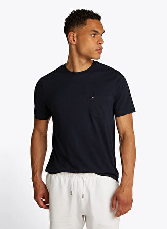 Tommy Hilfiger Mavi Erkek T-Shirt MW0MW37283DW5