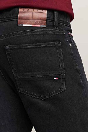 Erkek TH Flex Bleecker Slim Kot - Siyah | 32/32