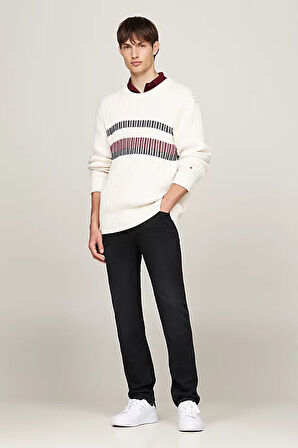 Erkek TH Flex Bleecker Slim Kot - Siyah | 32/32