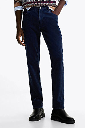 Tommy Hilfiger DENTON 5PKT WASHED CORDUROY Erkek MAVİ Jeans MW0MW36696DBZ