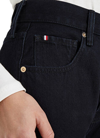 Tommy Hilfiger Yüksek Bel Düz Paça Standart Siyah Kadin Denim Pantolon RELAXED BOOTCUT HW DEB