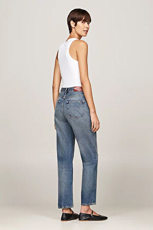 Kadın Yüksek Bel Düz Bilek Jeans - Denim | 27/28
