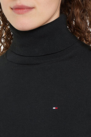 Kadın Boğazlı Kazak - Siyah | M