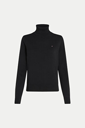 Kadın Boğazlı Kazak - Siyah | M