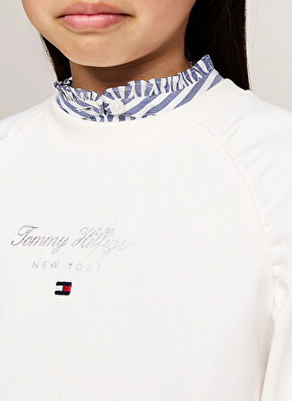 Tommy Hilfiger Baskılı Kadın Ekru Sweatshırt KG0KG08194YBH