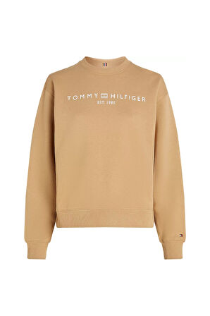 Kadın MDRN REG CORP LOGO C-NK SWTSHRT Sweatshirt - CAMEL | XS