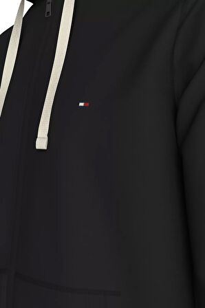 Erkek ESSENTIAL TERRY ZIP THROUGH Sweatshirt - Siyah  | S
