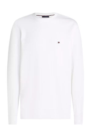 Erkek Terry Yuvarlak Yaka Sweatshirt - Beyaz | S
