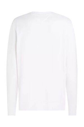Erkek Terry Yuvarlak Yaka Sweatshirt - Beyaz | S