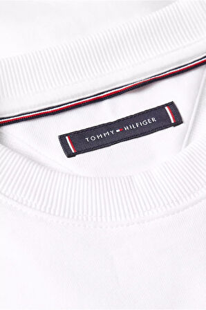Erkek Terry Yuvarlak Yaka Sweatshirt - Beyaz | L