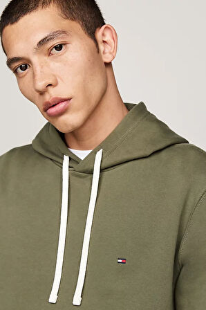 Erkek ESSENTIAL Nakışlı Logo Kapüşonlu Sweatshirt - Yeşil | S