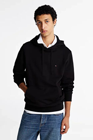 Erkek ESSENTIAL Nakışlı Logo Kapüşonlu Sweatshirt - Siyah  | L