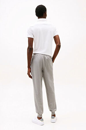 Erkek Flag Embroidery Cuffed Paça Eşofman Altı – Gri Melanj | XS