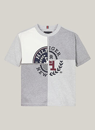 Tommy Hilfiger Baskılı Gri Erkek Çocuk T-Shirt KB0KB09282P1A