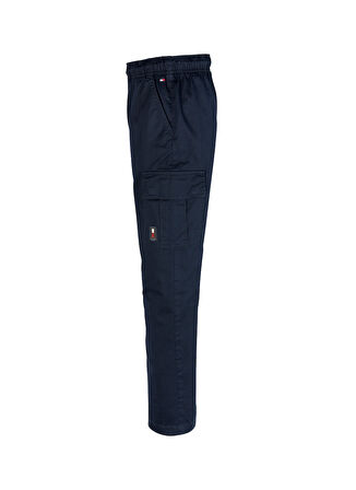 Tommy Hilfiger Lastikli Bel Slim Paça Lacivert Erkek Çocuk Kargo Pantolon KB0KB09243DW5
