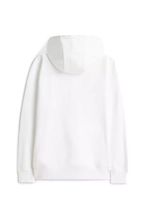 Erkek Essential Terry Kapüşonlu Sweatshirt - Beyaz | M