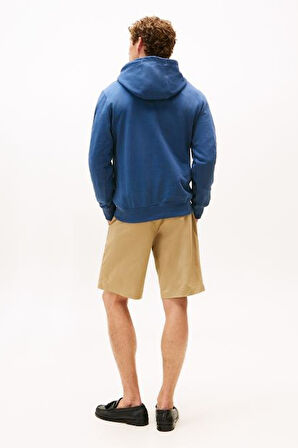 Erkek Terry Regular Fit Basic Kapüşonlu Sweatshirt - Mavi | M