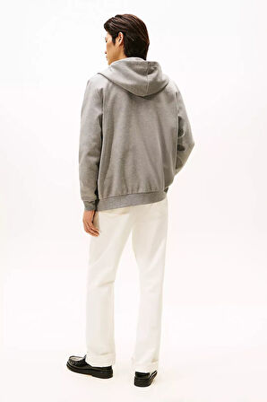 Erkek Regular Fit Kapüşonlu Fermuarlı Intechno Sweatshirt - Gri | M