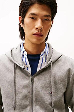 Erkek Regular Fit Kapüşonlu Fermuarlı Intechno Sweatshirt - Gri | M