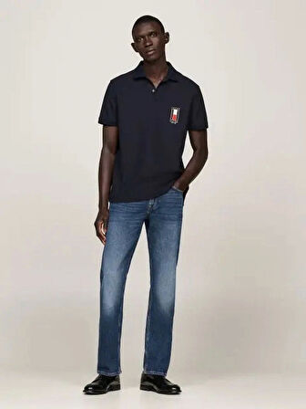 Tommy Hilfiger Erkek  Dikey Bayrak Lacivert   Polo T-Shirt