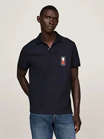 Tommy Hilfiger Erkek  Dikey Bayrak Lacivert   Polo T-Shirt