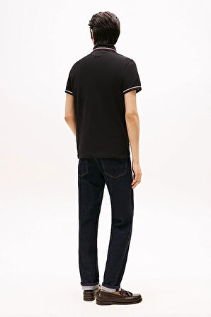 Erkek Th Slim Fit Tipped Polo T-Shirt - Siyah | XS