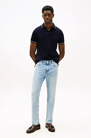 Erkek Th Slim Fit Tipped Polo T-Shirt - Lacivert | XS