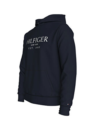 Kapüşon Yaka Mavi Erkek Normal Sweatshirt MW0MW35523DW5