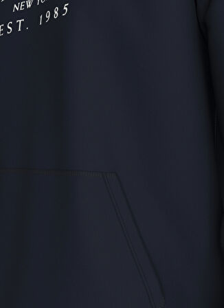 Kapüşon Yaka Mavi Erkek Normal Sweatshirt MW0MW35523DW5