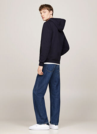 Tommy Hilfiger Kapüşon Yaka Mavi Erkek Sweatshırt MW0MW35527DW5