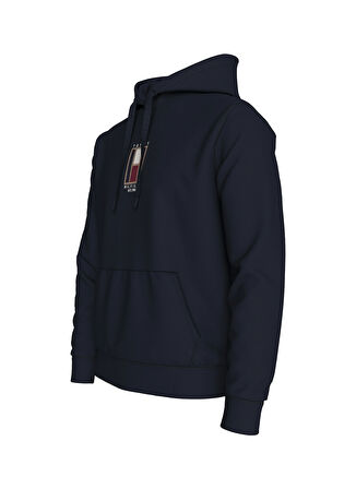 Tommy Hilfiger Kapüşon Yaka Mavi Erkek Sweatshırt MW0MW35525DW5