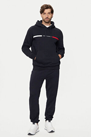 Erkek Th Chest Logo Drawstring Sweatshirt - Lacivert | XS