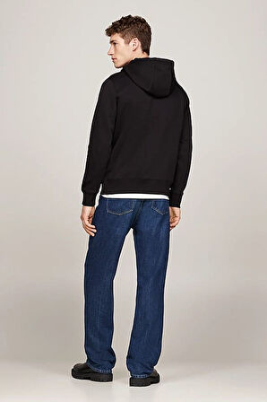 Erkek Th Chest Logo Drawstring Sweatshirt - Siyah | XS