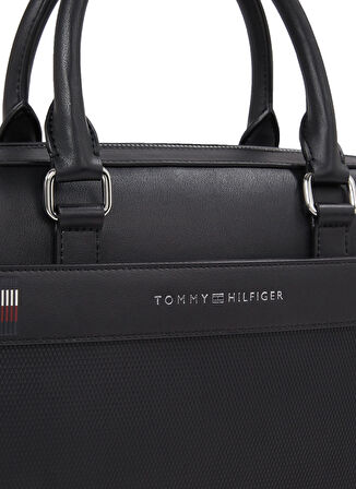 Tommy Hilfiger Siyah Erkek Laptop Çantası TH CORP TEXTURE COMPUTER BAG